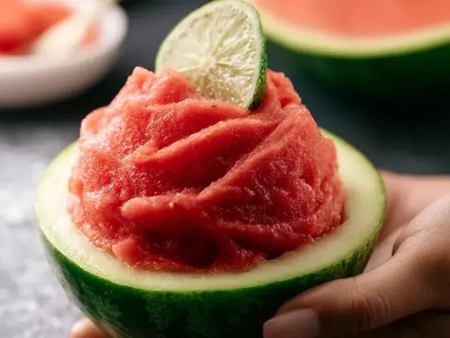 3-Ingredient Watermelon Sorbet Recipe – Easy & Refreshing