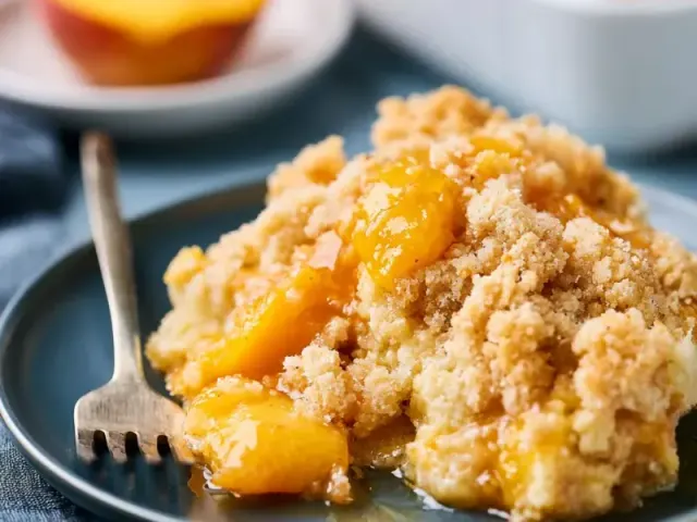 Classic Peach Cobbler with a Buttermilk Biscuit Topping