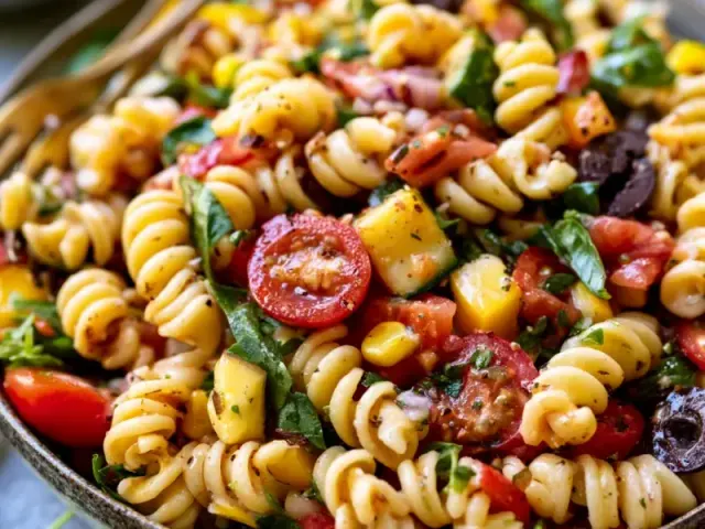 Easy Summer Pasta Salad with a Simple Lemon-Herb Vinaigrette