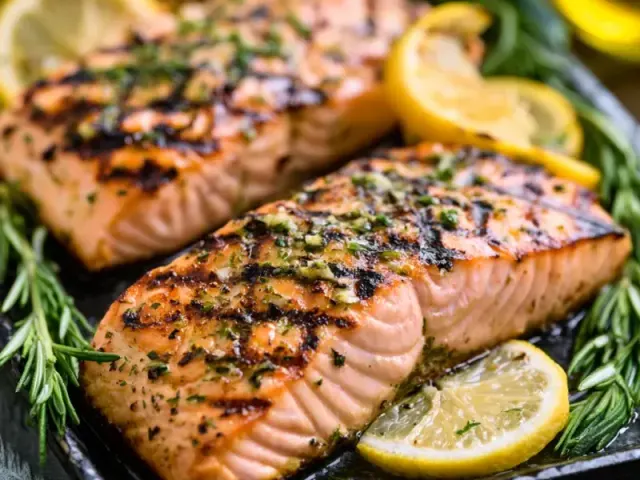 Grilled Lemon Garlic Salmon Recipe