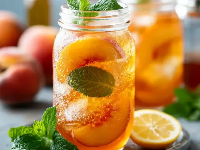 Homemade Peach Iced Tea: Bright, Sweet, and Never Bitter