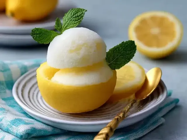 How to Make Lemon Sorbet in Lemon Cups