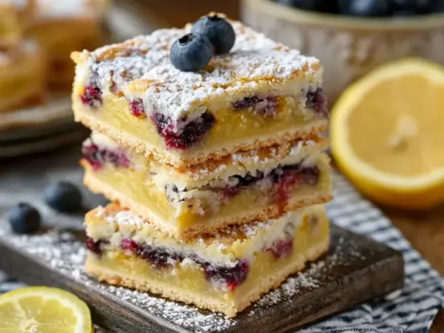 Lemon Blueberry Cookie Bars: Soft, Tangy & Easy Recipe