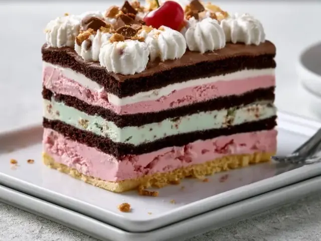 Neapolitan Ice Cream Cake Recipe – Easy No-Bake Dessert