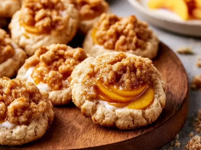 Peach Cobbler Cookies: Soft, Buttery, with Juicy Peach Filling