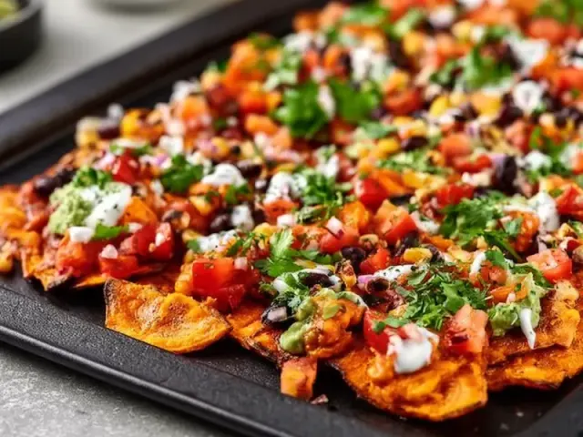 Sweet Potato Nachos: Crispy, Cheesy, and Easy