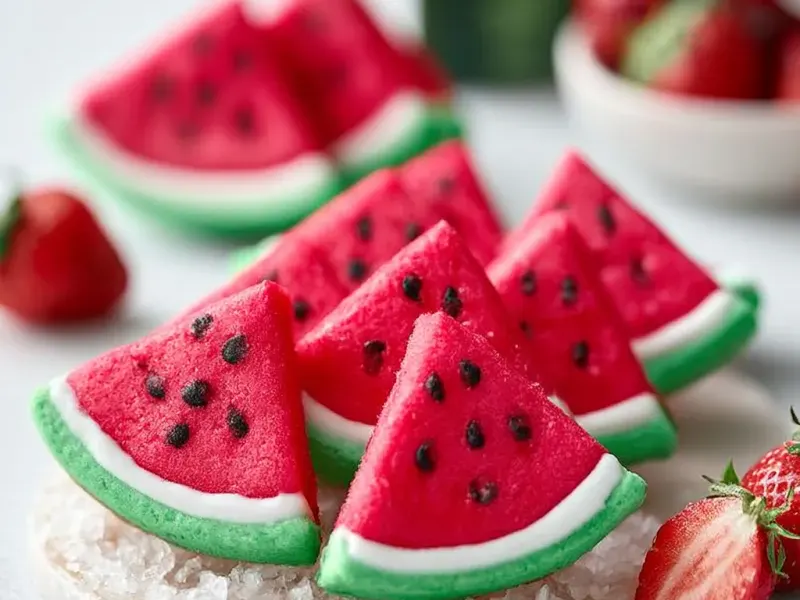 Watermelon Slice Cookies: Easy Sugar Cookies That Look Like Summer